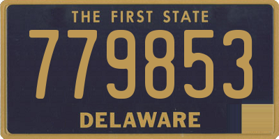 DE license plate 779853