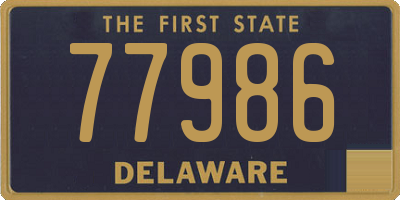 DE license plate 77986