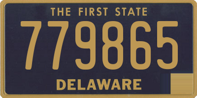 DE license plate 779865