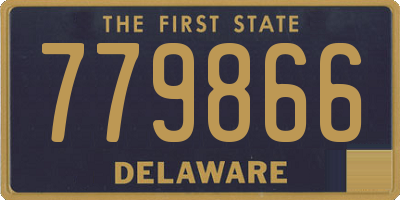 DE license plate 779866