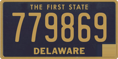DE license plate 779869