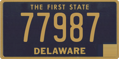 DE license plate 77987