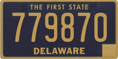 DE license plate 779870