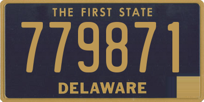 DE license plate 779871