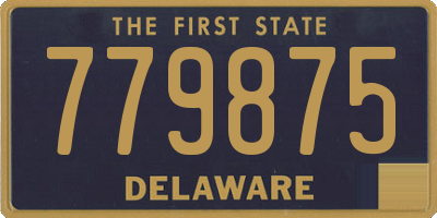 DE license plate 779875