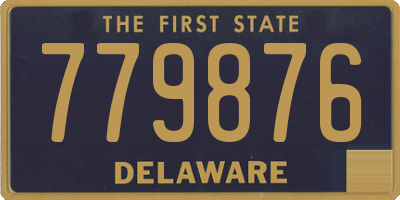 DE license plate 779876