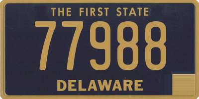 DE license plate 77988