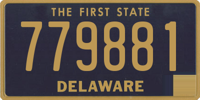 DE license plate 779881