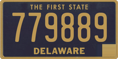 DE license plate 779889