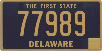 DE license plate 77989