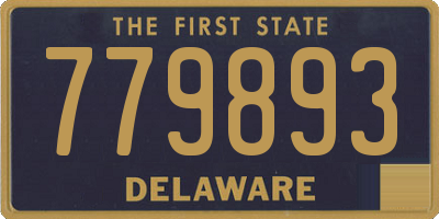 DE license plate 779893