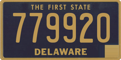 DE license plate 779920