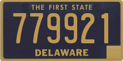 DE license plate 779921
