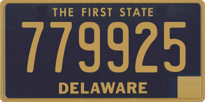 DE license plate 779925