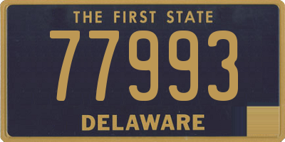 DE license plate 77993