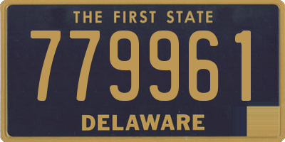 DE license plate 779961
