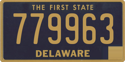 DE license plate 779963