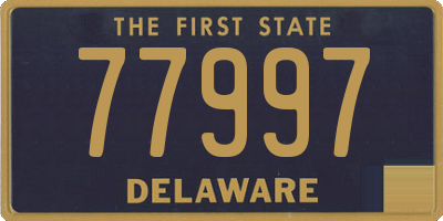 DE license plate 77997