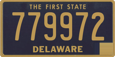 DE license plate 779972