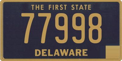 DE license plate 77998