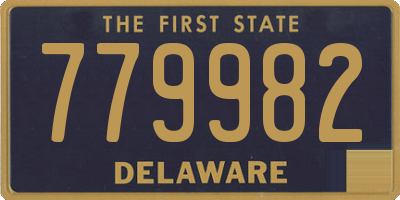 DE license plate 779982