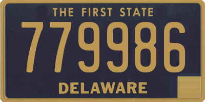 DE license plate 779986