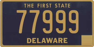 DE license plate 77999