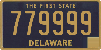 DE license plate 779999
