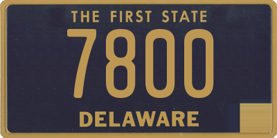 DE license plate 7800