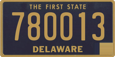 DE license plate 780013