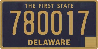 DE license plate 780017