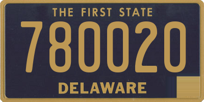 DE license plate 780020