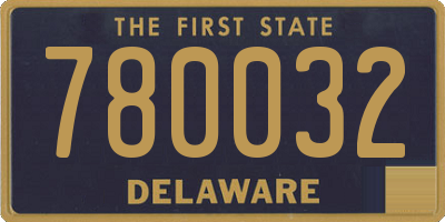 DE license plate 780032