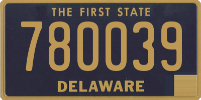 DE license plate 780039