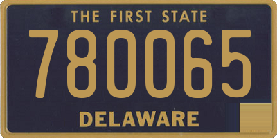 DE license plate 780065