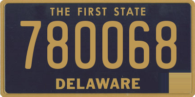 DE license plate 780068
