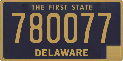 DE license plate 780077