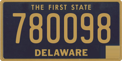 DE license plate 780098