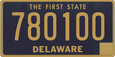 DE license plate 780100