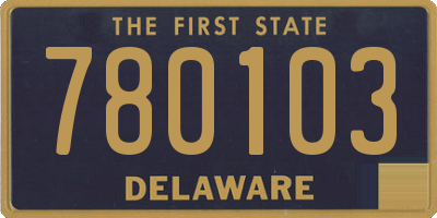 DE license plate 780103