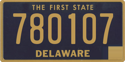 DE license plate 780107