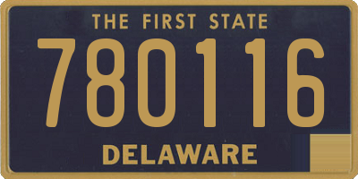 DE license plate 780116