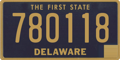 DE license plate 780118