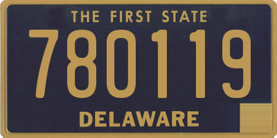 DE license plate 780119