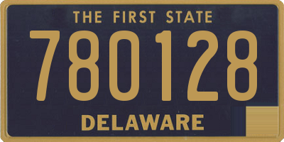DE license plate 780128