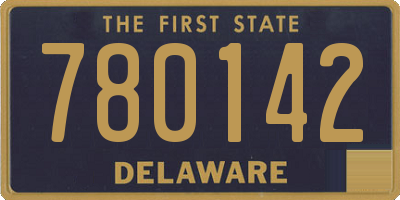 DE license plate 780142