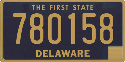DE license plate 780158