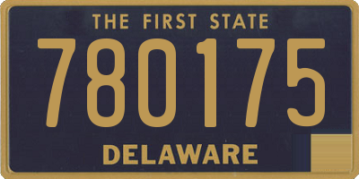 DE license plate 780175