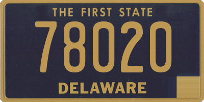 DE license plate 78020