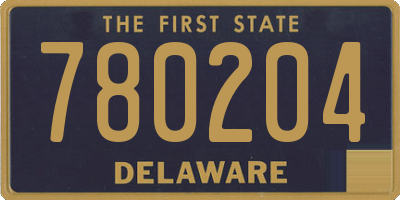 DE license plate 780204